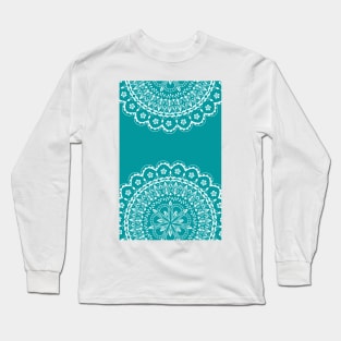 Zen Teal Mandala Long Sleeve T-Shirt